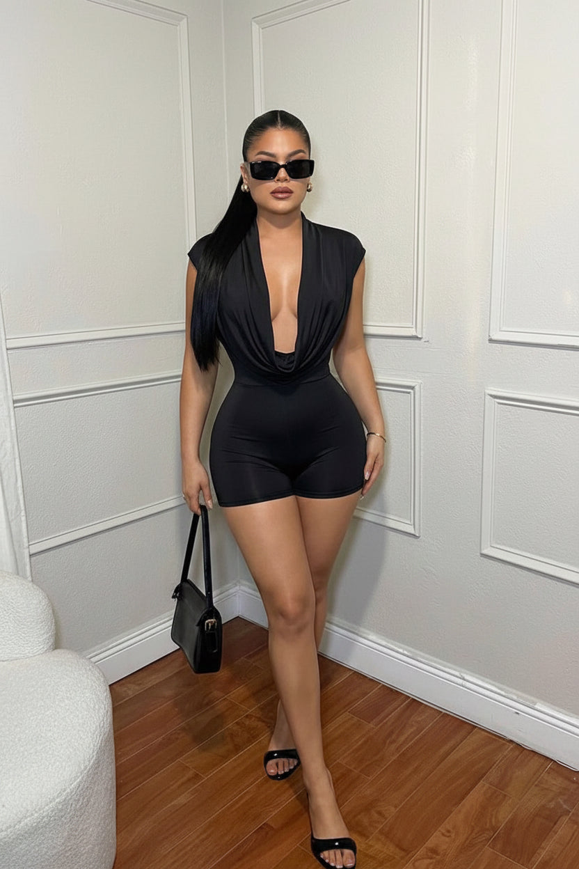 Noir Vixen Romper
