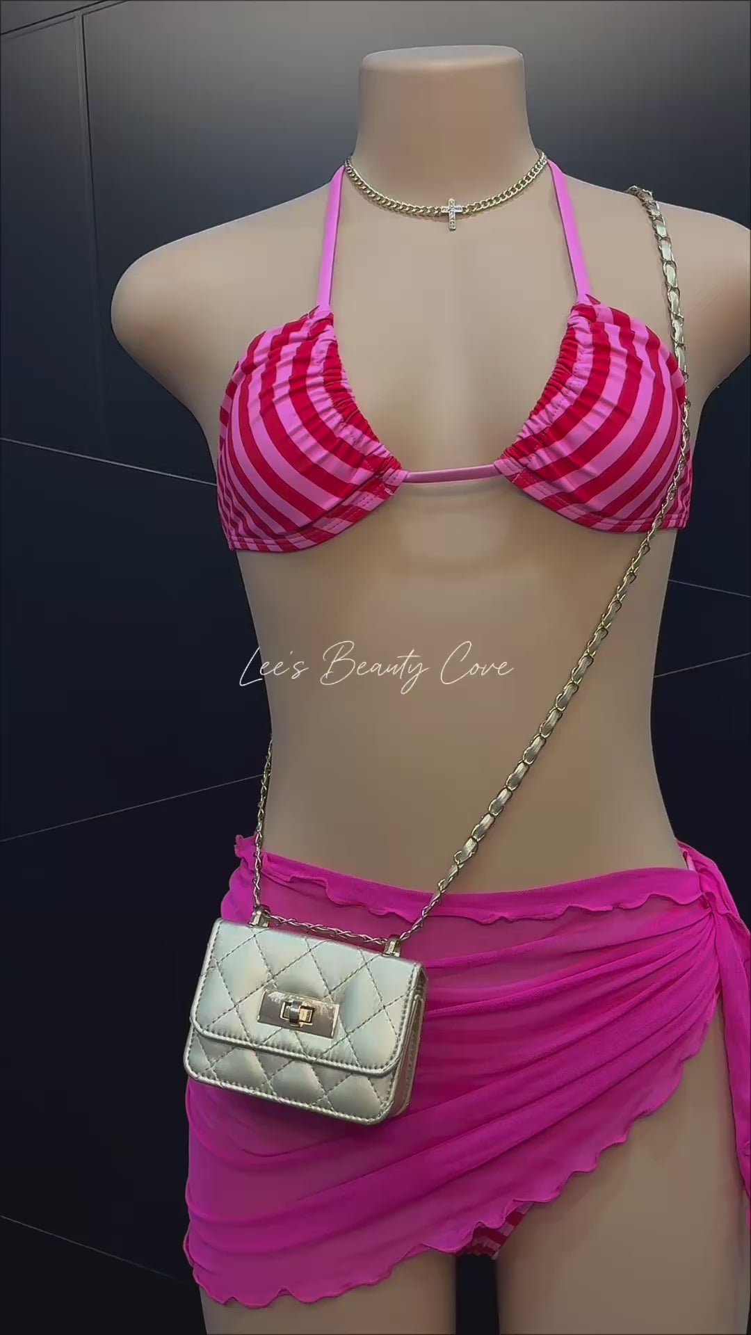 Pink Riviera 3 Piece Bikini Set