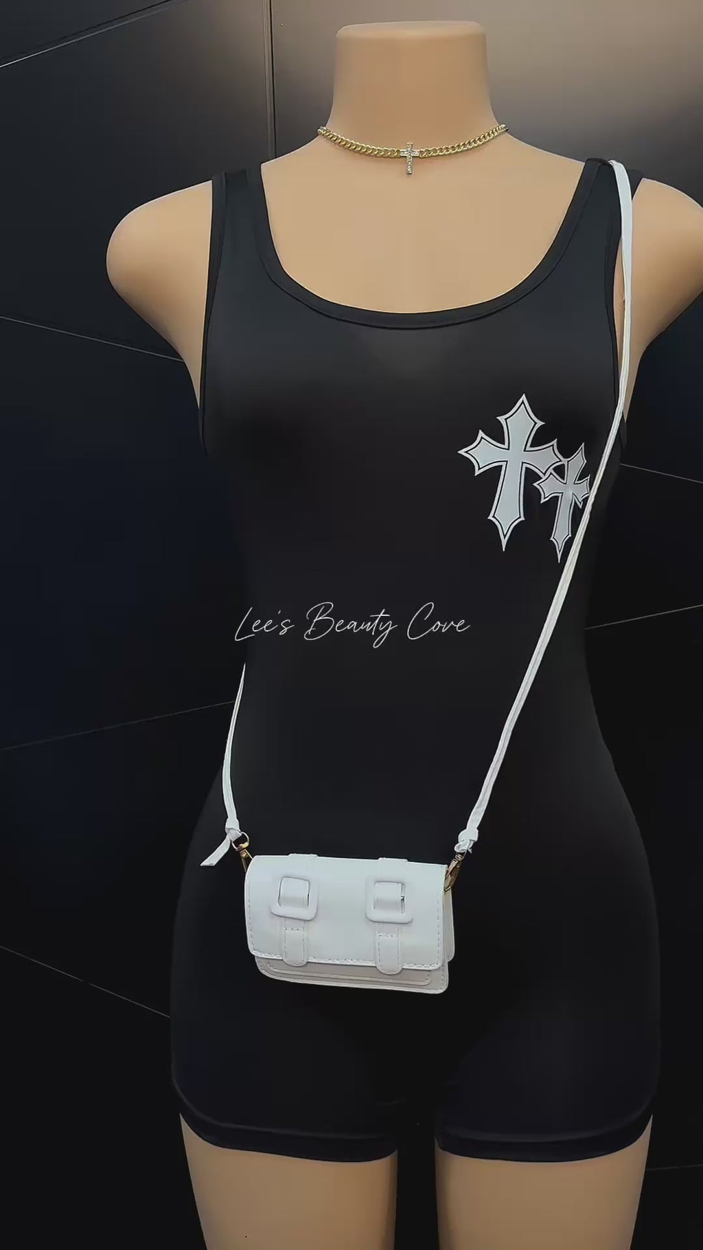 Midnight Chrome Romper